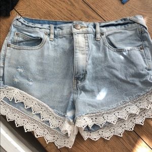 Denim shorts